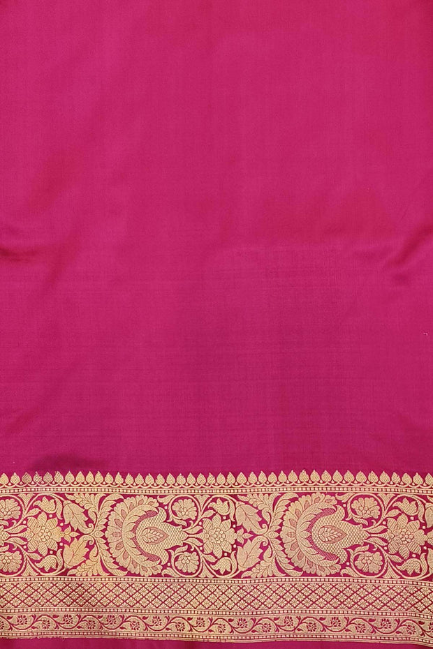 Banarasi kora katan pure silk saree in pool blue