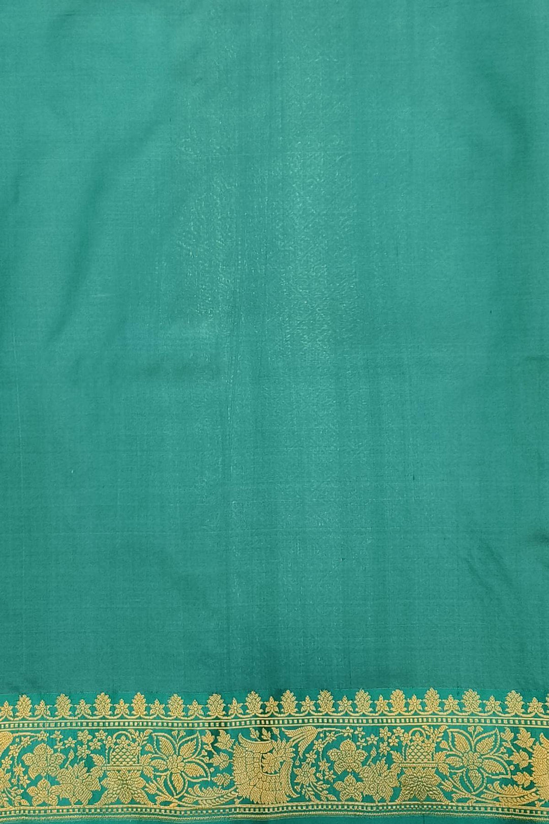 Banarasi kora katan pure silk saree in steel blue