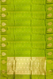 Handloom Banarasi  katan pure silk saree in mehndi green (POONA SILK)
