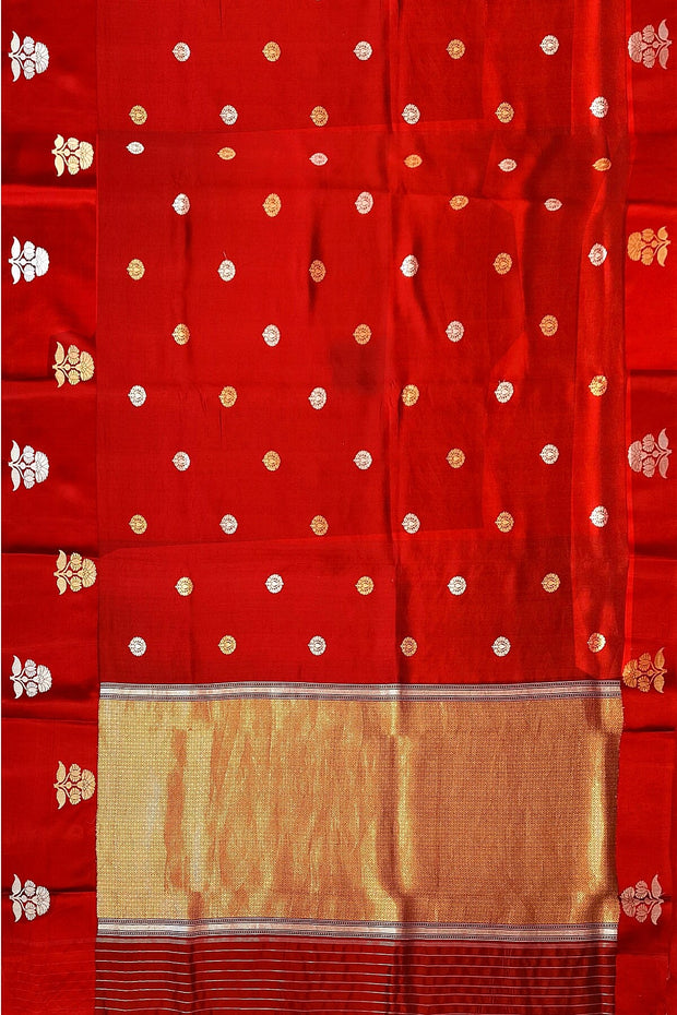 Handloom Banarasi  katan pure silk saree in maroon (POONA SILK)