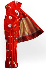 Handloom Banarasi  katan pure silk saree in maroon (POONA SILK)