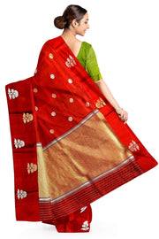 Handloom Banarasi  katan pure silk saree in maroon (POONA SILK)