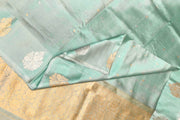 Handloom Banarasi  katan pure silk saree in mint green (POONA SILK)