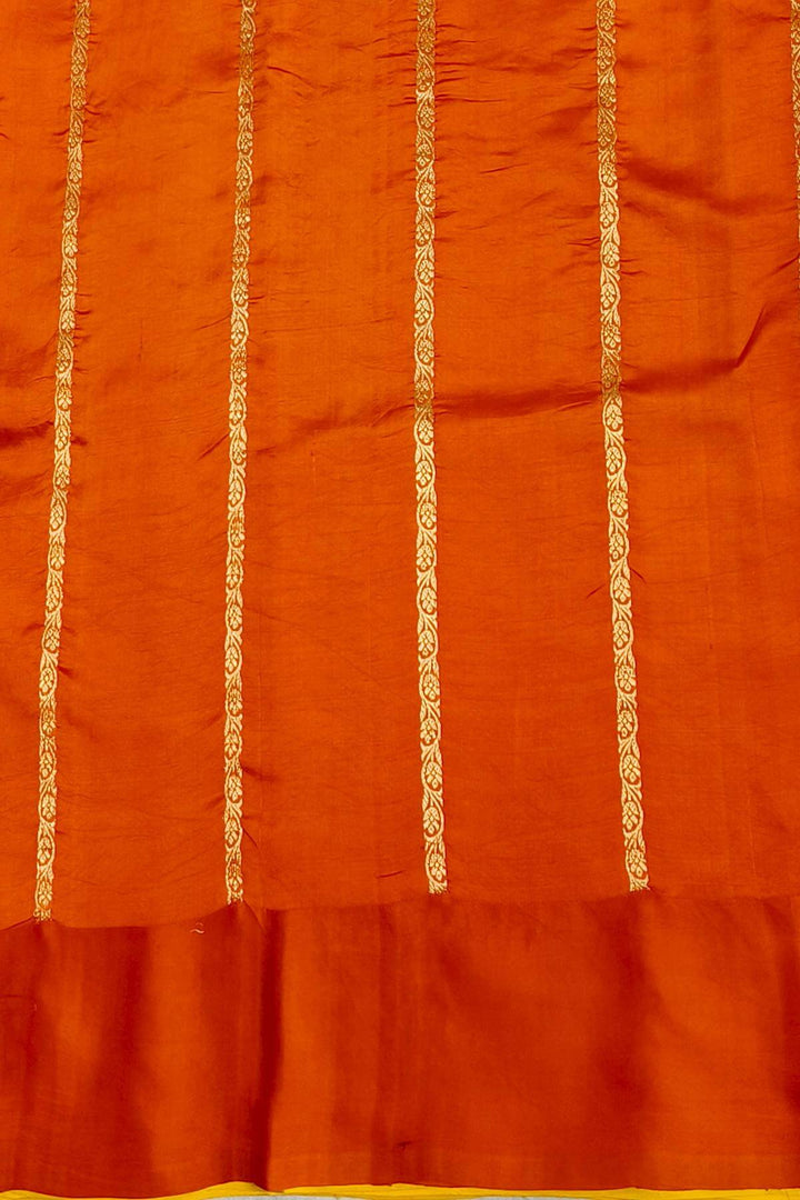 Handloom Banarasi  katan pure silk saree in yellow (POONA SILK)