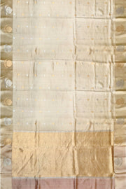 Handloom Banarasi  katan pure silk saree in  off white (POONA SILK)