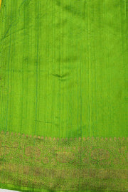 Handloom Banarasi katan pure silk saree in green gram in dupion finish