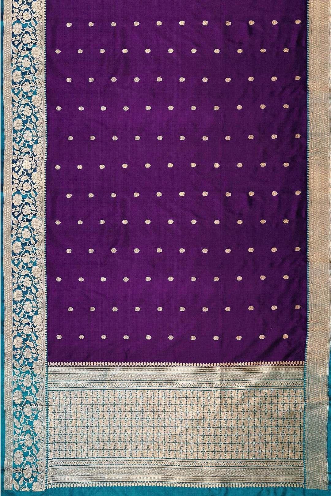 Handloom Banarasi katan pure silk saree in purple