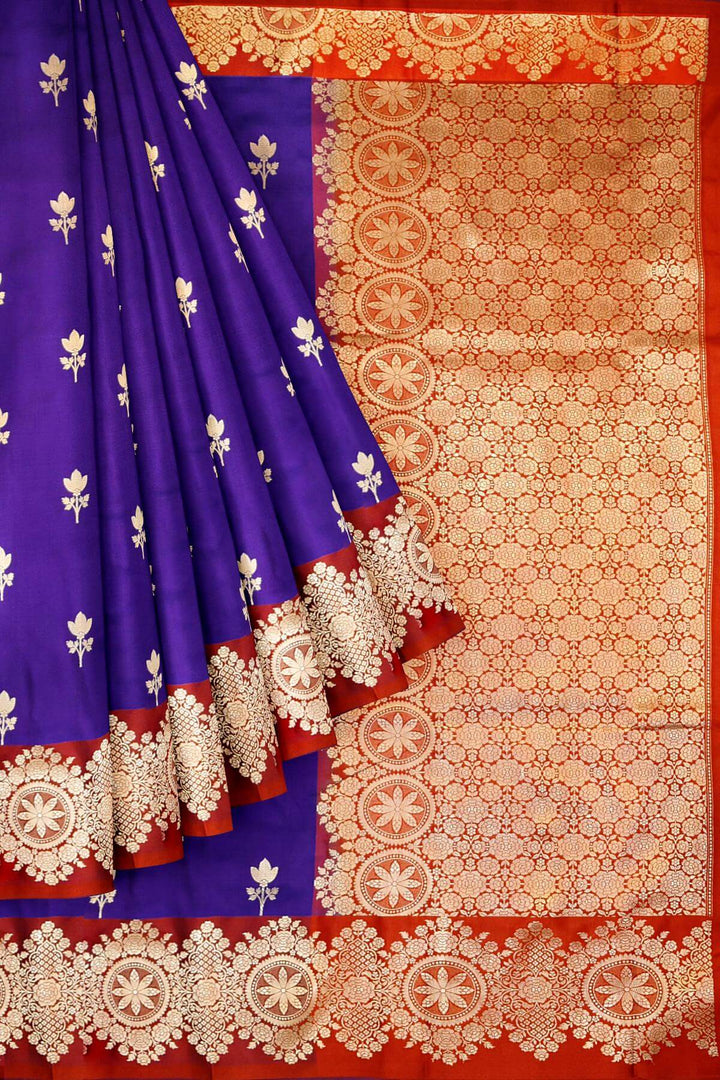 Handloom Banarasi katan pure silk saree in blue