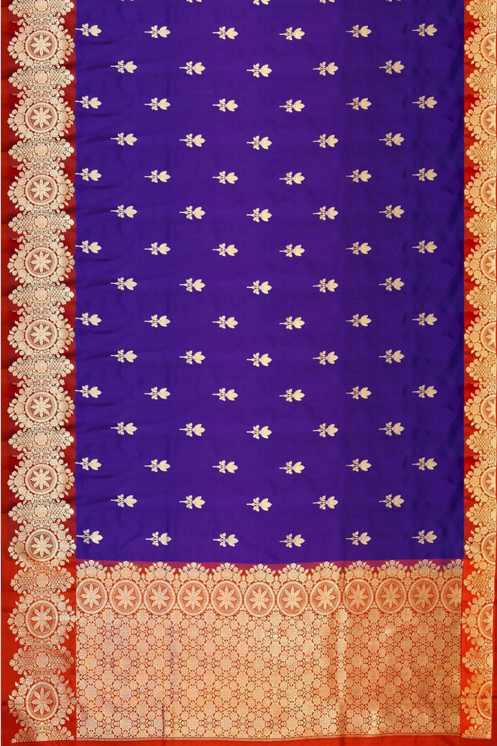 Handloom Banarasi katan pure silk saree in blue