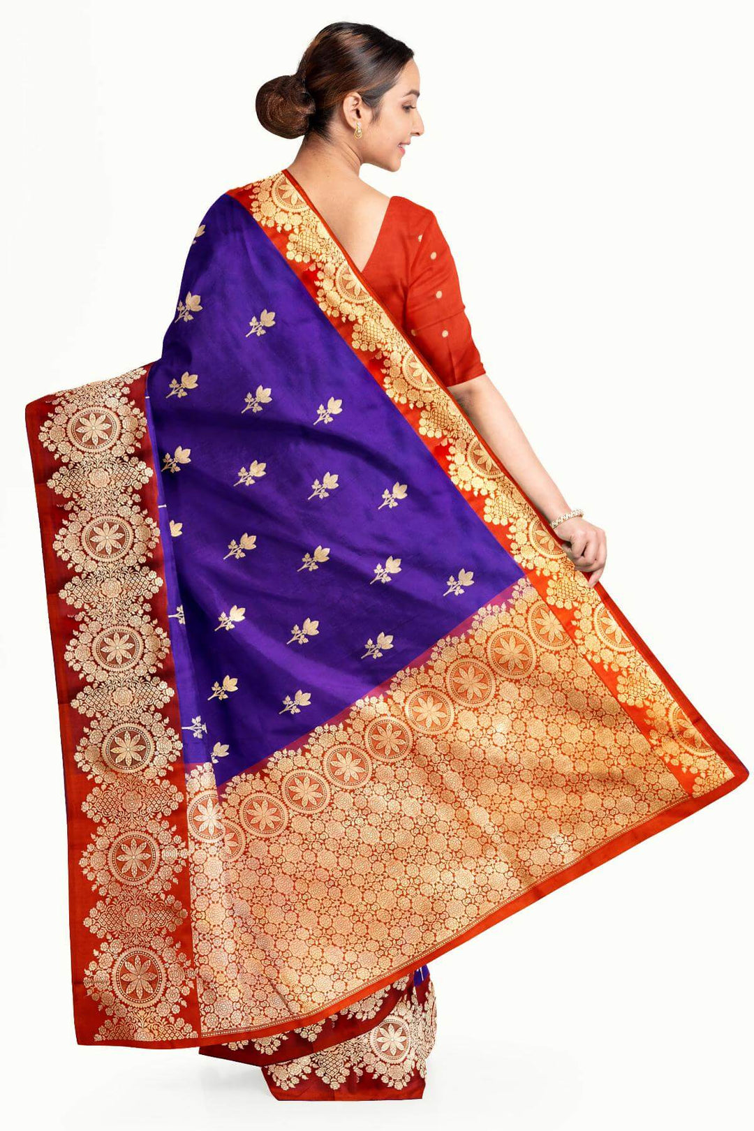 Handloom Banarasi katan pure silk saree in blue