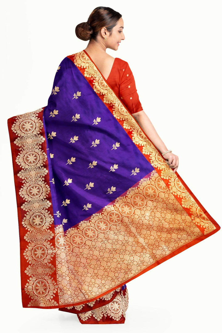 Handloom Banarasi katan pure silk saree in blue