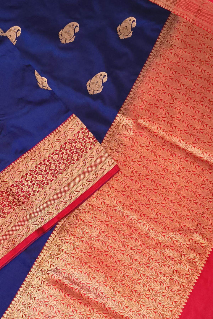 Banarasi katan pure silk saree in blue