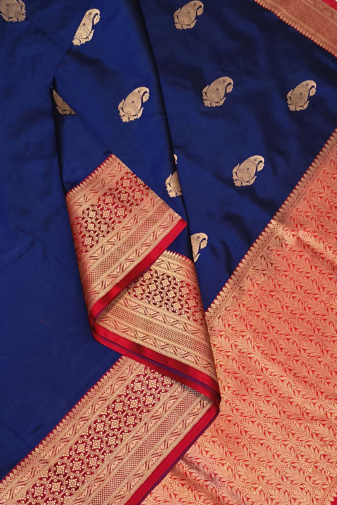 Banarasi katan pure silk saree in blue