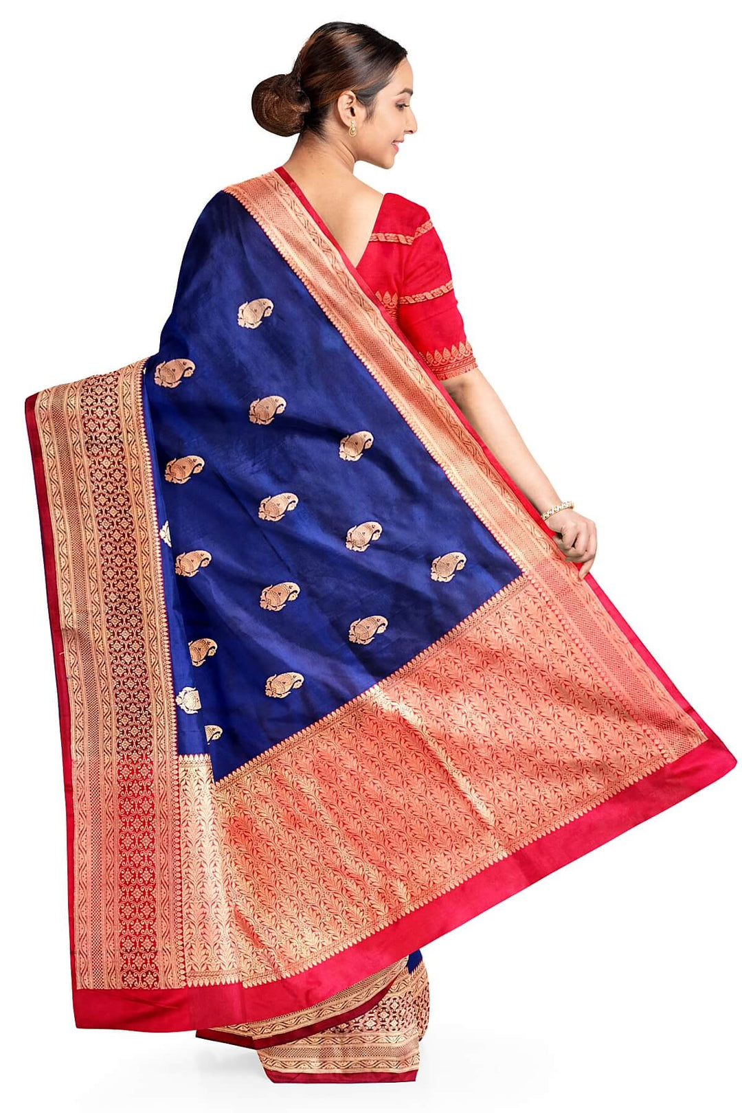 Banarasi katan pure silk saree in blue