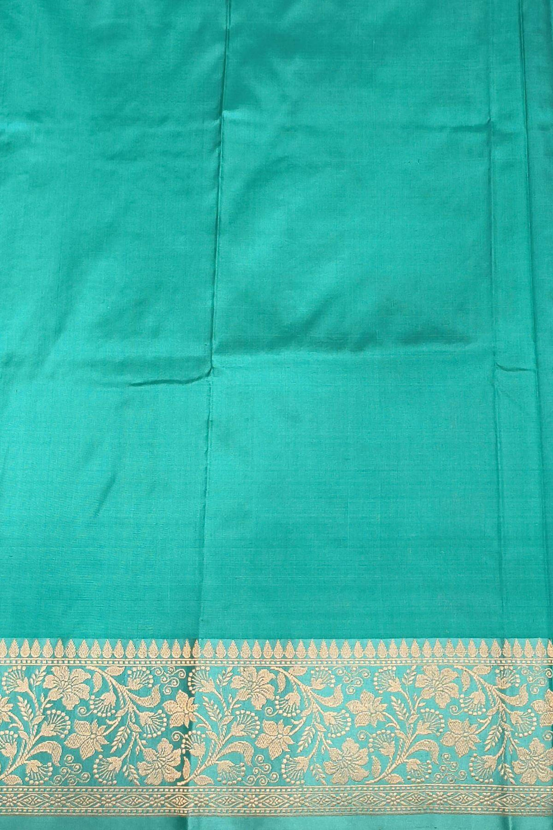 Banarasi katan pure silk saree in bottle green