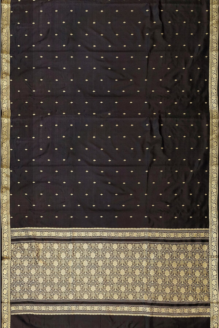 Banarasi katan pure silk saree in black