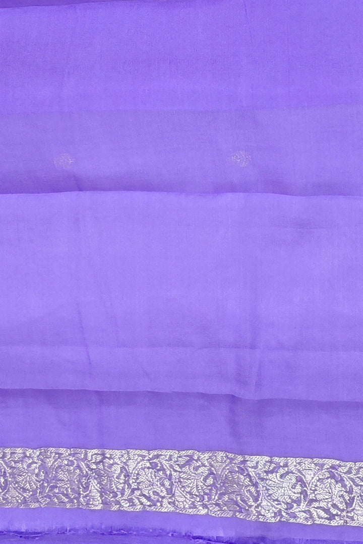 Banarasi silk chiffon saree in lavender