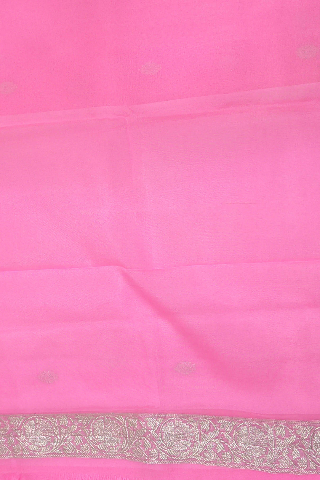 Banarasi silk chiffon saree in pink