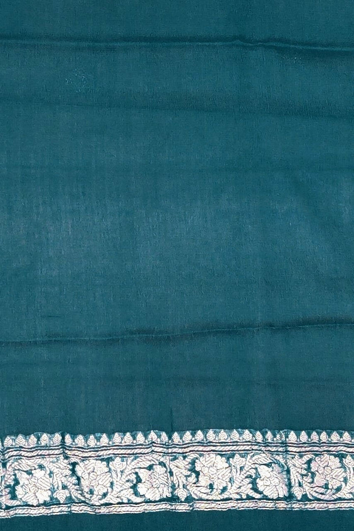 Banarasi silk chiffon saree in red