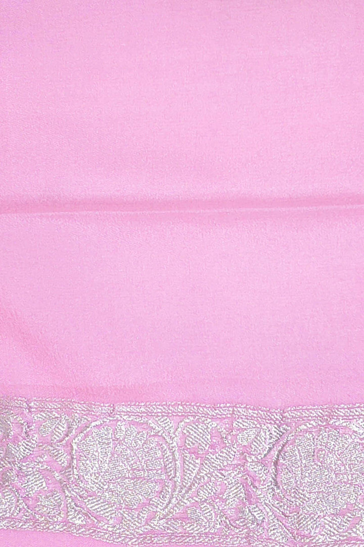 Banarasi silk chiffon saree in navy blue