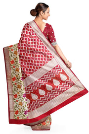 Banarasi khaddi silk georgette bandhini saree