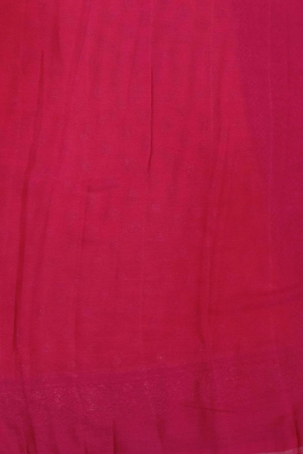 Banarasi silk georgette saree  in yellow with small motifs all over the body.