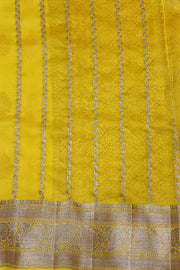 Banarasi kora (organza) silk saree  in sky blue with gold motifs