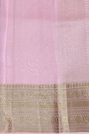 Banarasi kora (organza) silk saree  in magenta with  motifs