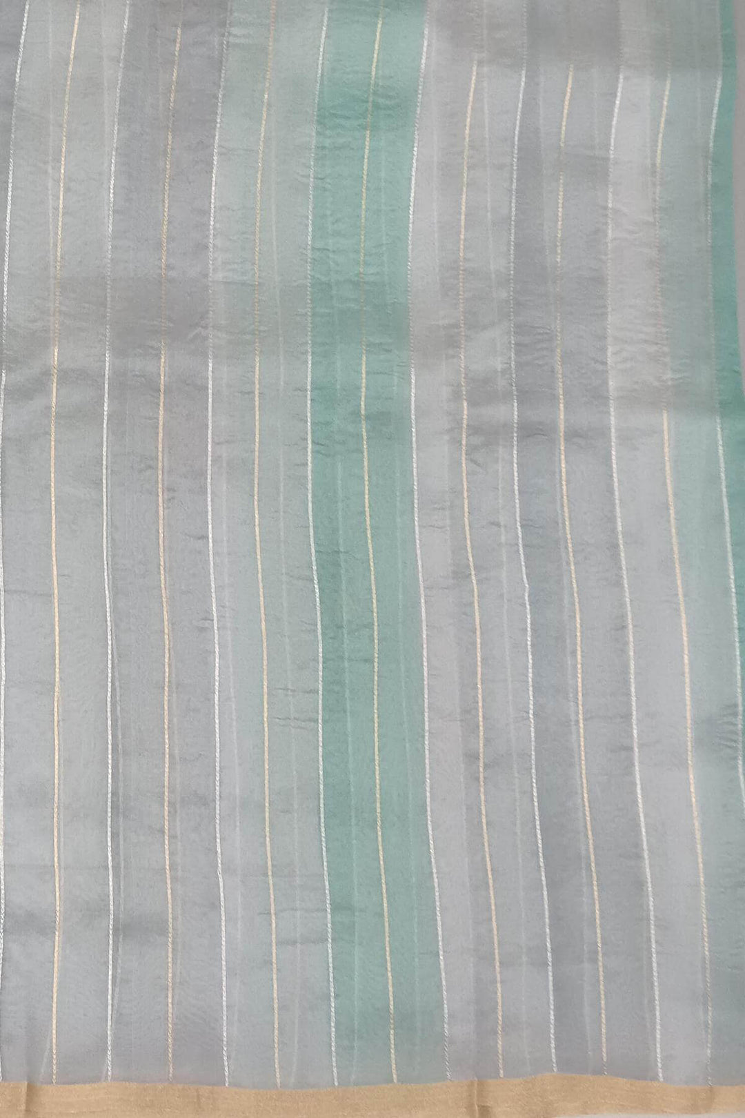 Rangkat pure kora (organza)Banarasi silk saree in light grey