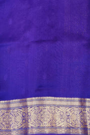 Banarasi kora (organza)  silk saree in  lavender & purple with motifs