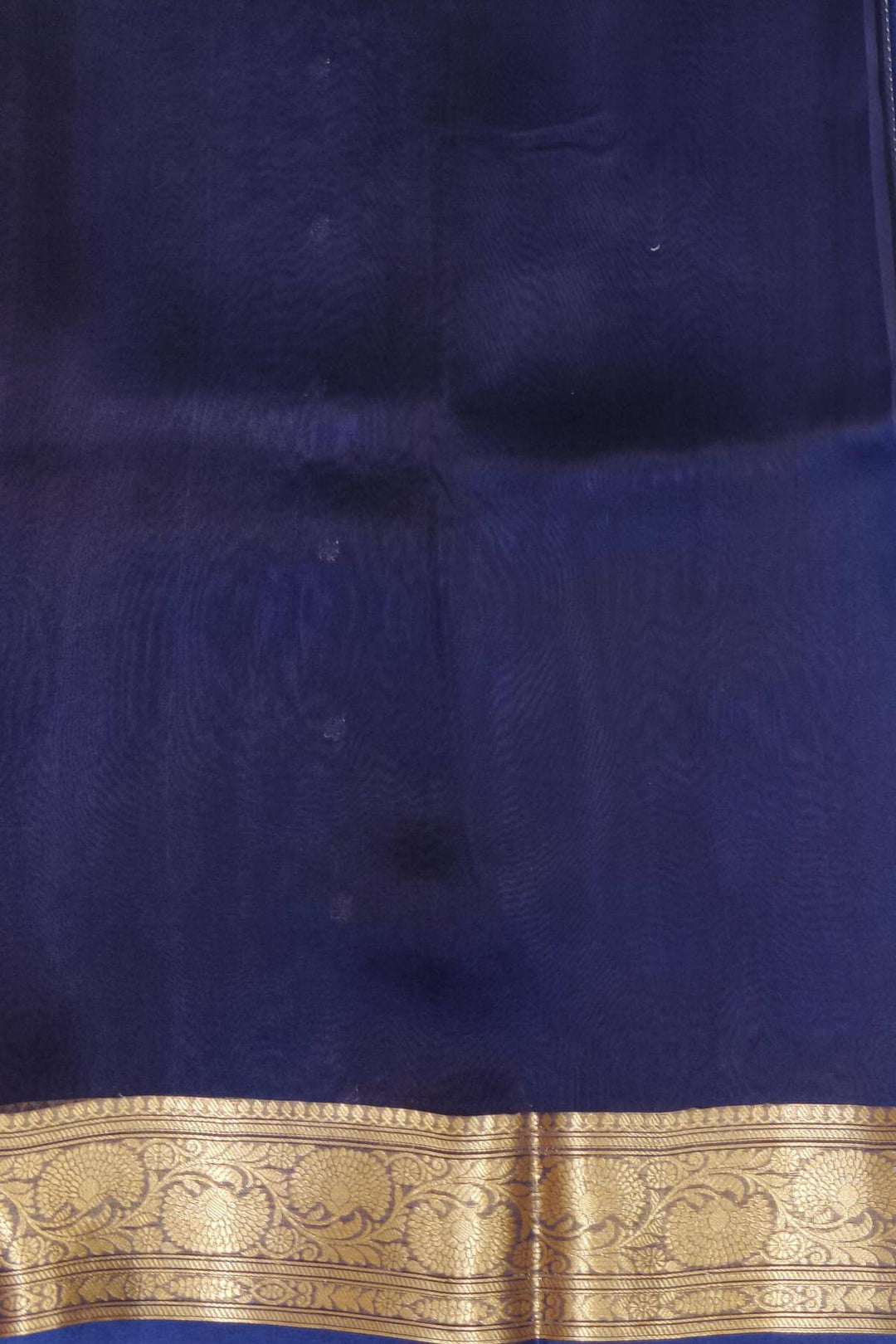 Banarasi kora (organza)  silk saree in  mehndi green