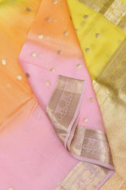 Banarasi kora (organza)  silk saree in  tri colour
