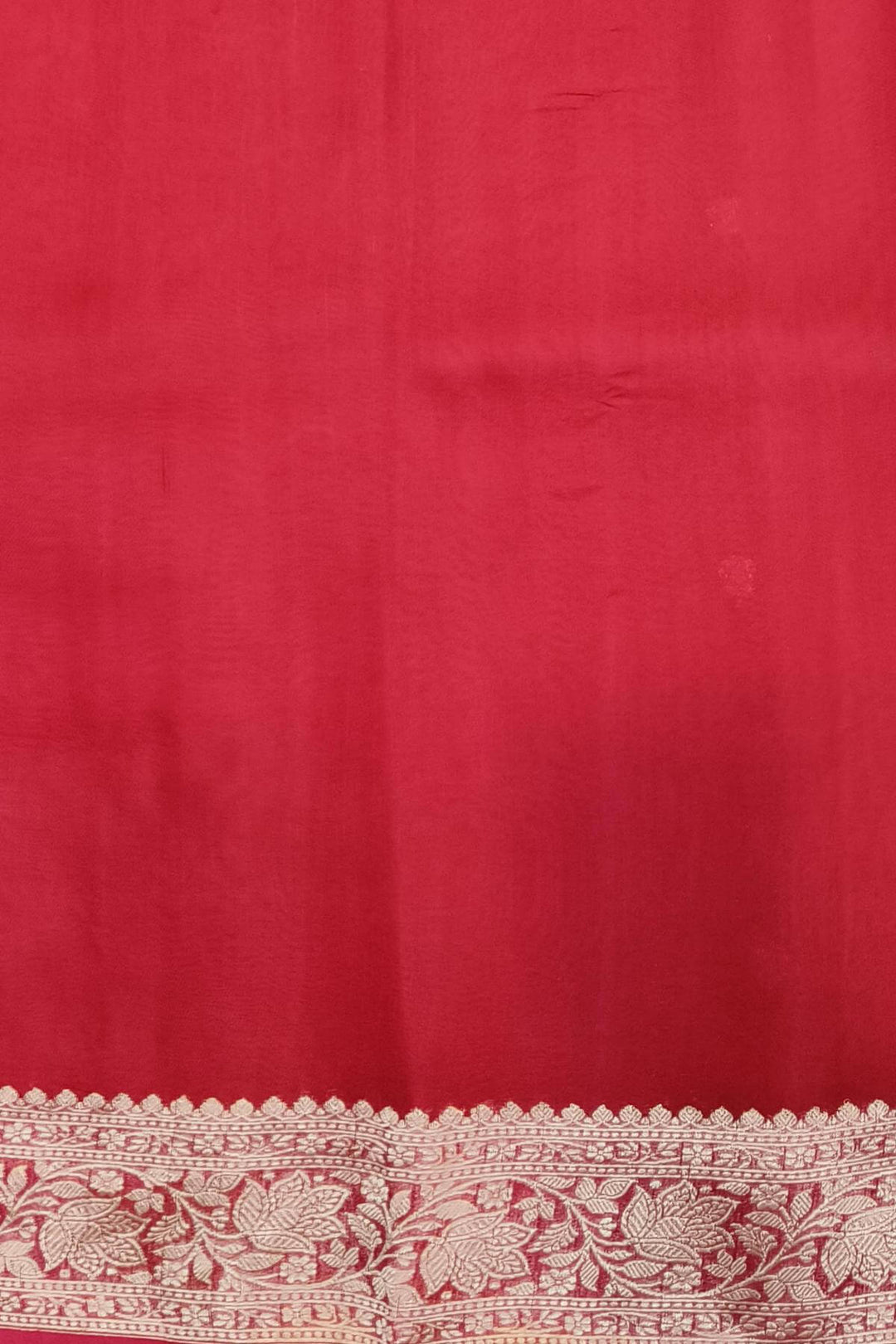 Banarasi kora (organza)  silk saree in  rani pink