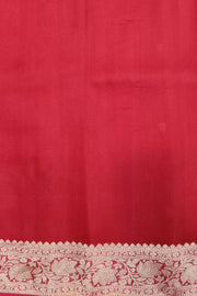 Banarasi kora (organza)  silk saree in  rani pink