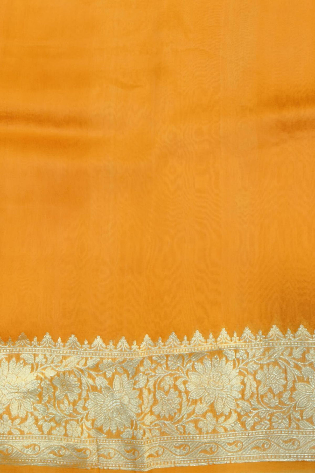 Banarasi kora (organza)  silk saree in  pink & orange