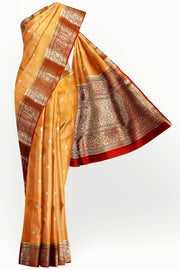 Banarasi kora (organza)  silk saree in  peach