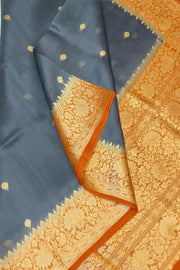 Banarasi kora (organza)  silk saree in  grey