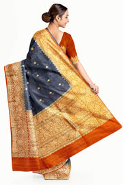 Banarasi kora (organza)  silk saree in  grey