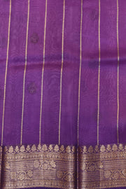 Banarasi kora (organza)  silk saree in  lavender