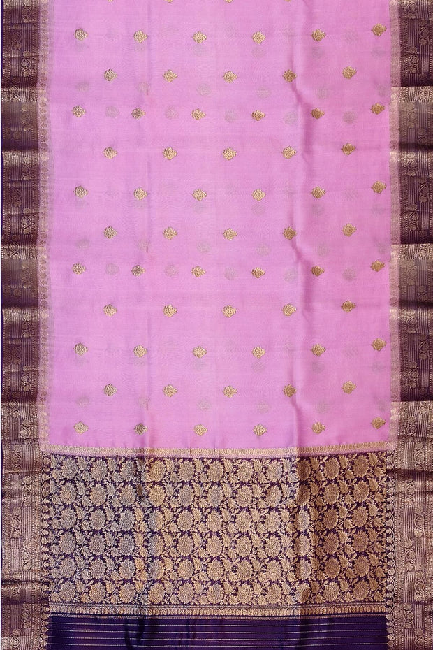 Banarasi kora (organza)  silk saree in  lavender