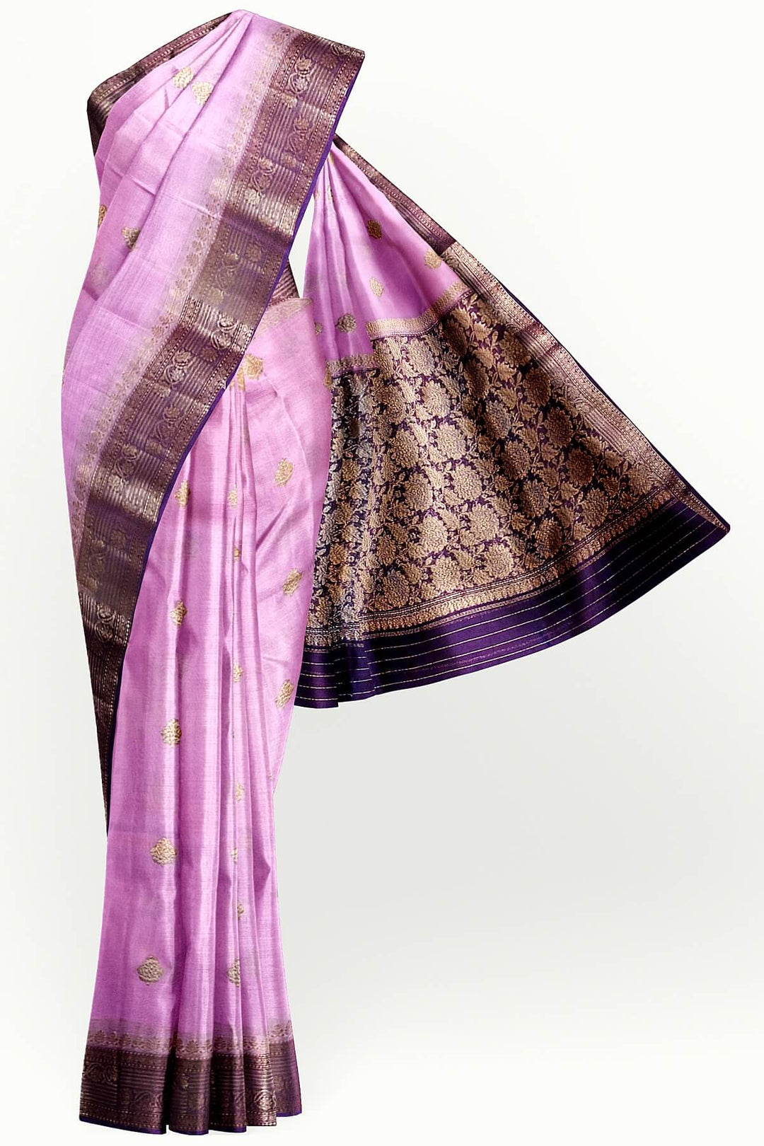 Banarasi kora (organza)  silk saree in  lavender