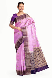 Banarasi kora (organza)  silk saree in  lavender