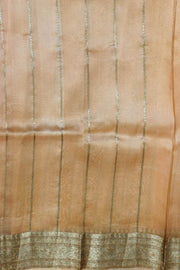 Banarasi kora (organza)  silk saree in  red  with motifs