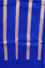 Banarasi kora (organza)  silk saree in  royal blue