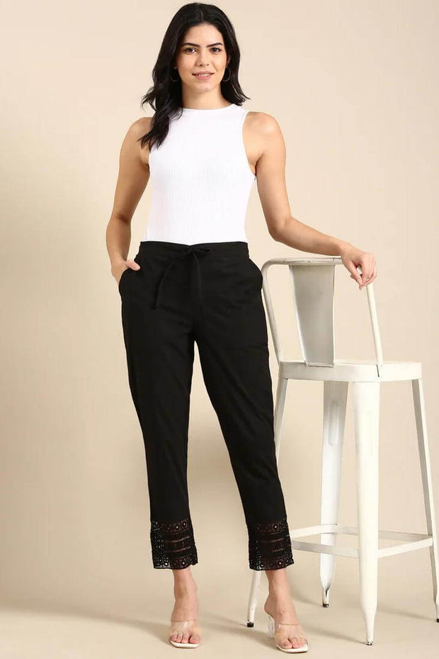 Crochet cotton pants