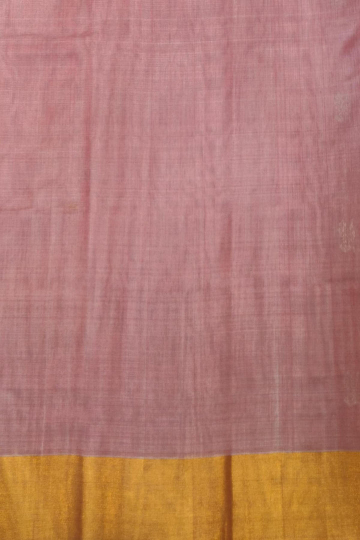 Chanderi silk cotton saree in onion pink