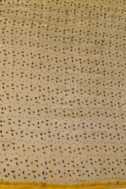 Bagru hand block print on Chanderi silk cotton saree in  off white