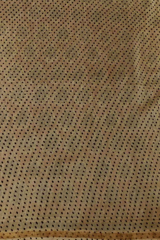 Bagru hand block print on Chanderi silk cotton saree in maroon
