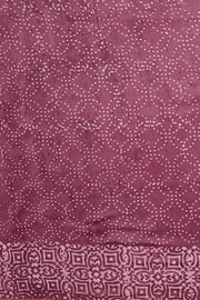 Bagru hand block print on Chanderi silk cotton saree in onion pink