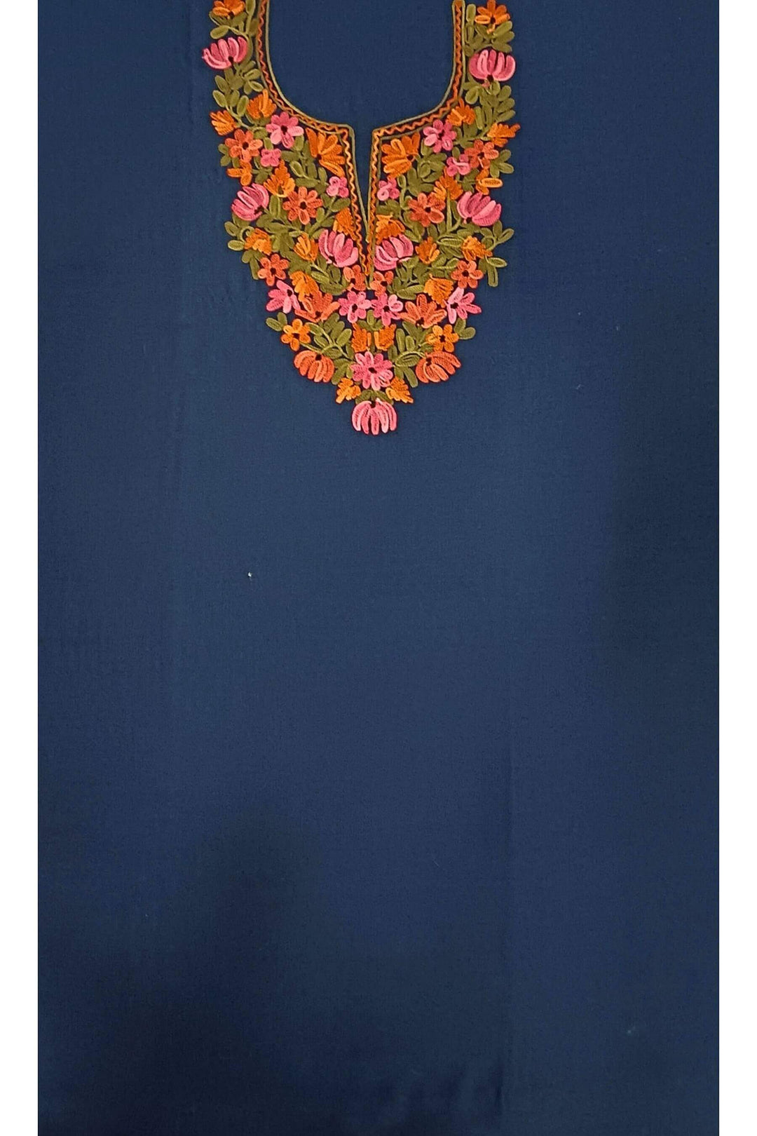 Cotton salwar suit material in 2 piece  with Kashmiri hand embroidery